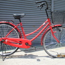 ♪ジモティー特価♪とてもキレイな赤いママチャリ　２６型リサイクル...
