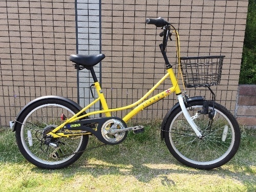 美品！激安お買い得品☆中古小径自転車/20インチ/外装６段/イエロー