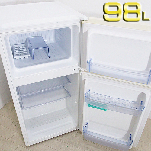 【訳有特価】 Haier 98L 2ドア冷蔵庫 JR-N100A 除菌シートプレゼント中 動作確認＆清掃済 [JD46]