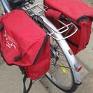 自転車用　サイドバッグ　赤
