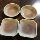 萩焼のお皿4枚