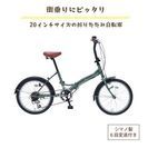 【人気品】２０インチ６段ギア折畳自転車 グリーン