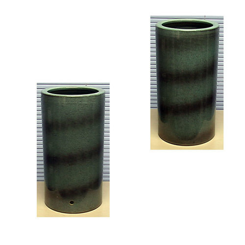 陶器の傘立て緑色系の傘たて水抜き穴あり底のゴムシート付き とまと 竹鼻のインテリア雑貨 小物 傘立て の中古あげます 譲ります ジモティーで不用品の処分