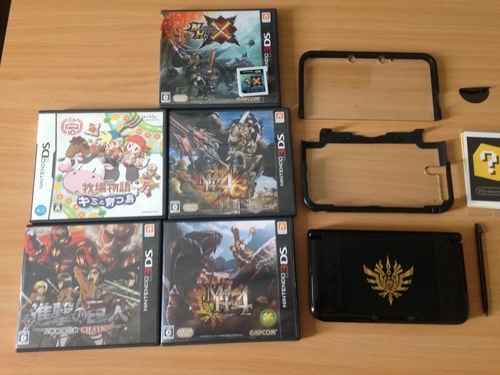 【中古】3DSLL本体　ソフト4本