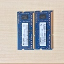 パソコン用メモリ 2GB×2枚 DDR3-1600 ELPIDA製