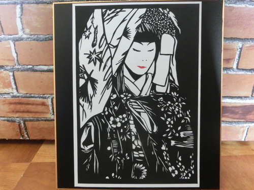 切り絵 歌舞伎美人画2枚セット 額装 若白髪 筑前前原のその他の中古あげます 譲ります ジモティーで不用品の処分