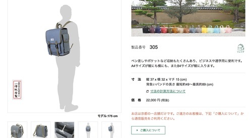 一澤信三郎帆布-リュック