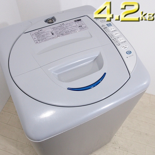 【簡易清掃済】JE25 SANYO 4.2kg 全自動洗濯機 ASW-EG42B 送風乾燥つき [7000]