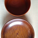 菓子鉢(たぶん欅 群馬上野村製造) 水入れ(春慶塗？)