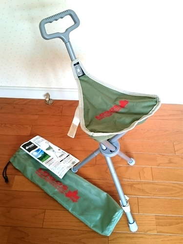 ロゴス 小さくたためるステッキチェア 2脚ありますがバラ売り可 中古品 アウトドア椅子 シュシュ 中山のその他の中古あげます 譲ります ジモティーで不用品の処分