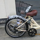 ♪ジモティー特価♪新車　マルイシ　２０型折りたたみ　前かご・後輪錠・電池式ＬＥＤライト　新大阪サイクルキッズ