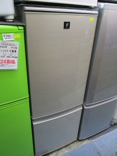 シャープ/2ドア冷凍冷蔵庫▼167L▼SJ-PD17T-N▼2011年▼湯河原町・頓珍館▼▼3QT051217-6/