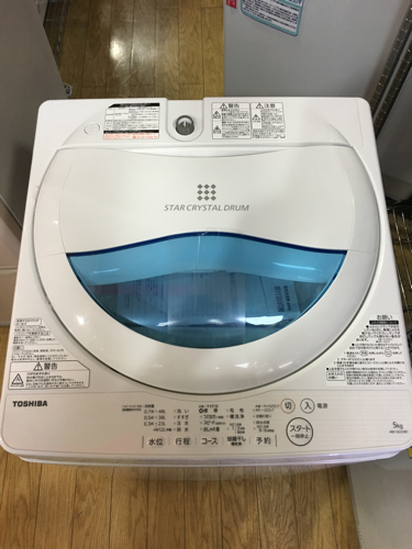 未使用品 2016年製 TOSHIBA 5.0kg洗濯機 AW-5G5