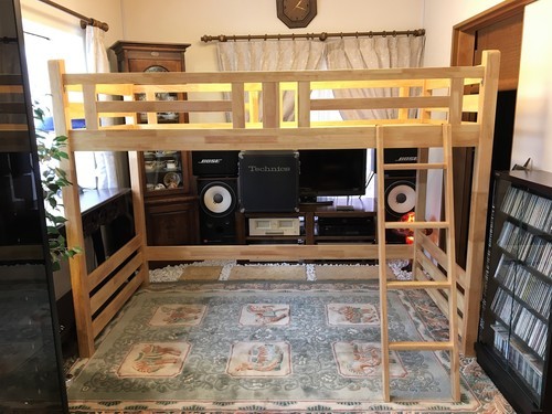 【お引取り限定・美品！】受注生産による木製ロフトベッド　売切り