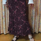オーダーメイド　レディス　ワインレッドのマーメイドラインスカート