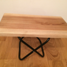 天然木使用 折りたたみ式サイドテーブル