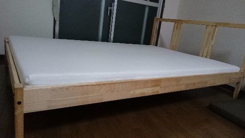 【値段交渉OK♪】ダブルベッド:マットレス付★10000円