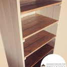 [値引あり]完全ハンドメイド！オープンシェルフラック(食器棚)上下段セット[アンティーク調/カントリー調]