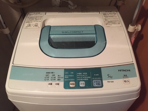交渉中！【日立】全自動洗濯機 ５kg 2013年製 NW-５SR-W ピュアホワイト