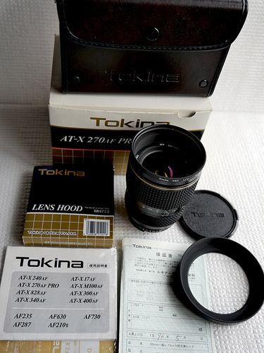 ニコン用大口径 Tokina 28-70mm f2.8レンズ、オリジナル付帯品