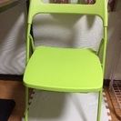 IKEAイケア折りたたみ椅子パイプイス緑グリーン2脚セット
