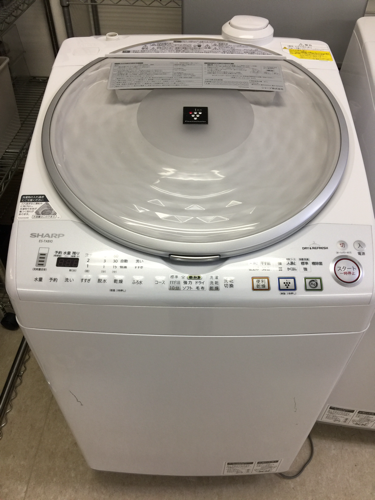 値下げ 洗濯機 乾燥機付き ES-TX810 SHARPプラズマクラスター2012年製