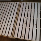 【未使用】折りたたみダブルベッド（ひのきスノコ）