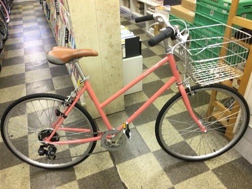 [4330]tokyobike トーキョーバイク　シティクルーザー　26×1.15　外装7段変速　ピンク