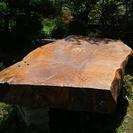 再度投稿　机　テーブル　カバの木　一枚板　天然木