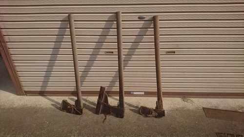 100年前の古い道具 5種類（斧3本、伐採用鋸2本）