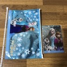 【新品・未使用】アナと雪の女王　プラスチックファイルとメモ帳のセット
