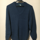 ウール100% 紺色Ｓサイズ セーター