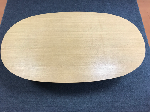 【無印良品】おしゃれな楕円型テーブル(薄型こたつ)