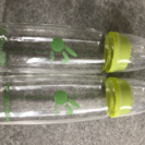 ガラス製哺乳瓶２本と果汁瓶