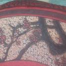 珍しい木彫りの丸テーブル（名印あり）　-【鑑定付！最終値下】ルイヴィトンショルダーバッグ  ボディーバッグ