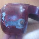 珍しい木彫りの丸テーブル（名印あり）　-【鑑定付！最終値下】ルイヴィトンショルダーバッグ  ボディーバッグ