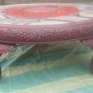 珍しい木彫りの丸テーブル（名印あり）　-【鑑定付！最終値下】ルイヴィトンショルダーバッグ  ボディーバッグ