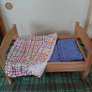 IKEA人形用の木製ベッド
