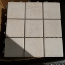 磁器製タイルマット　大量34枚　状態は良好です。　ベランダマット　バルコニーマット