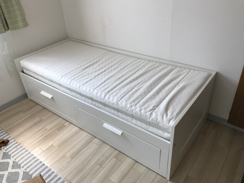 Ikea Brimnes シングル ダブルベッド 取りに来る方 Assort 茨木のベッド シングルベッド の中古あげます 譲ります ジモティーで不用品の処分
