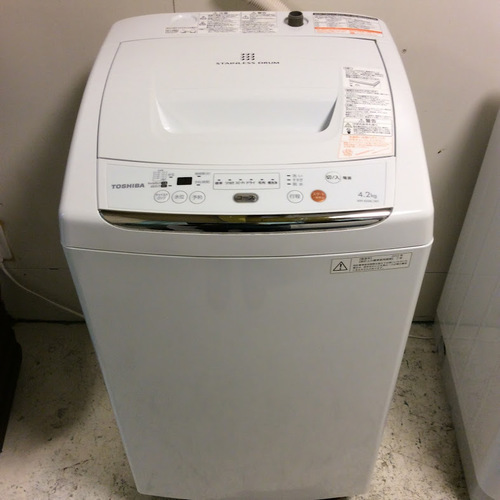 【期間限定30％OFF・全国送料無料・半年保証】洗濯機 TOSHIBA AW-42ML 中古