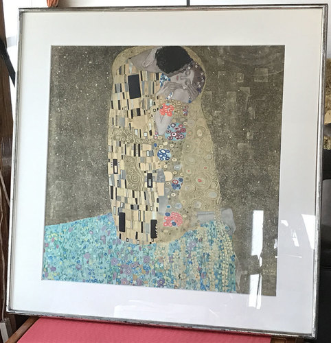 グスタフ・クリムトの『接吻』複製画【絵画 額】 8500円