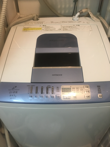 値下げ!!HITACHI 8キロ縦型洗濯乾燥機