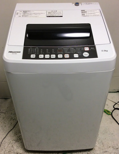 【全国送料無料・半年保証】洗濯機 2017年製 Hisense HW-T55A 中古