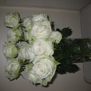 薔薇　バラ　白いバラ　15本　花束　塩尻市内配達無料