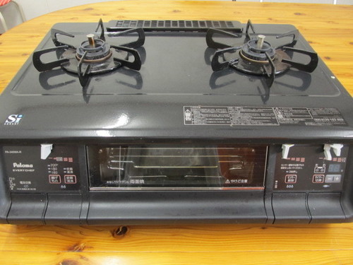 2015年製　パロマ ガステーブル  PA-340WA-2R　Siセンサー　両面焼きグリル　水なし　プロパン