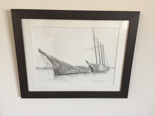 デッサン風景画　2セット　アメリカ　メーン州
