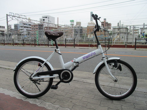 ♪ジモティー特価♪夜も安心！ライト付き２０インチ折りたたみ中古自転車　新大阪　サイクルキッズ