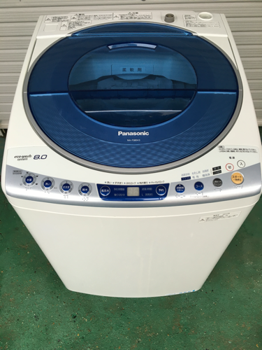 外装洗浄済 配送3000円〜 大容量8kg洗濯機 2012年製 Panasonic NA-FS80H3