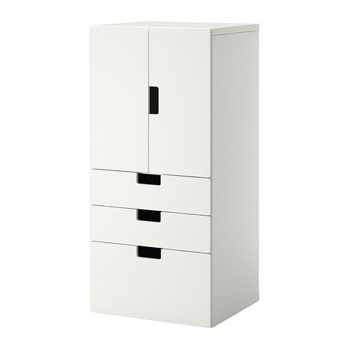 IKEA子供用の収納クローゼット-STUVA：白